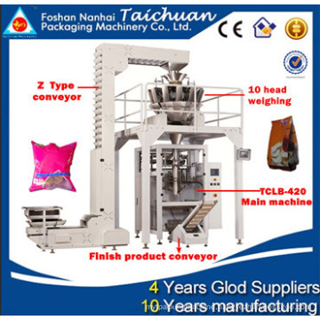 Multi head weighing 99% accuracy vertical 1kg rice packing machine with 10 heads weighing wrapping machines